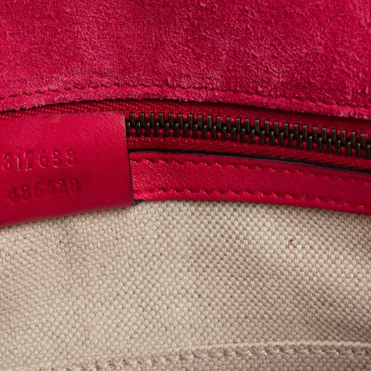 Pre Owned Gucci Pink Patent Leather Bright Bit Clutch