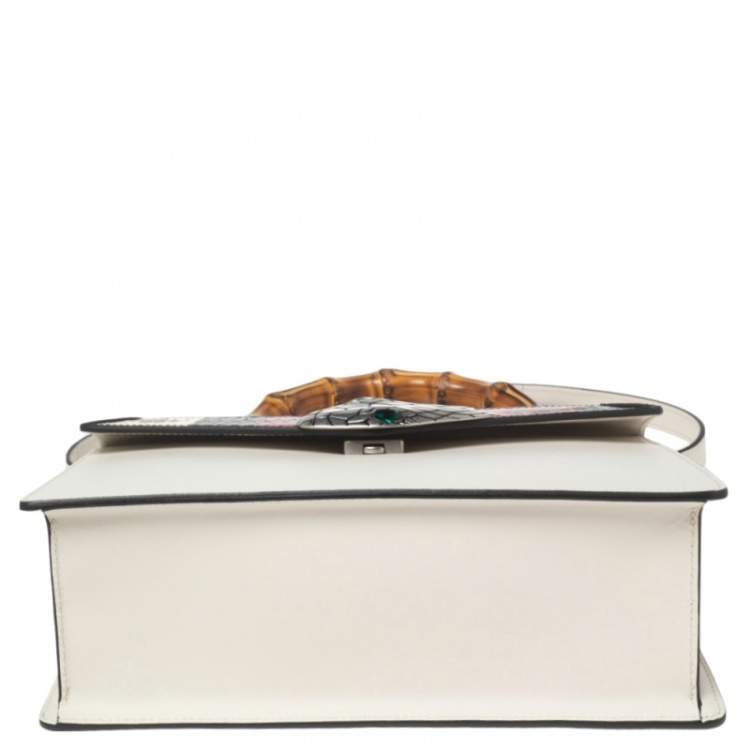 مملوكة مسبقًا Gucci Cream Leather and Snakeskin Small Lilith Top Handle Bag