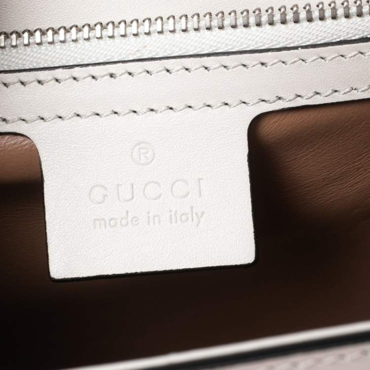 مملوكة مسبقًا Gucci Cream Leather and Snakeskin Small Lilith Top Handle Bag