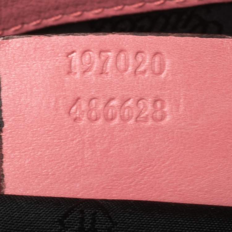 Pre Owned Gucci Pink Leather Hysteria Satchel 