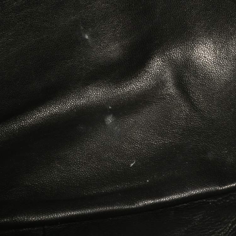 Pre Owned Gucci Black Python and Leather Medium Icon Bit Convertible Hobo