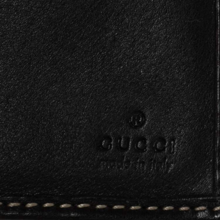 Pre Owned Gucci Dark Brown/Beige GG Canvas and Leather Indy Continental Wallet