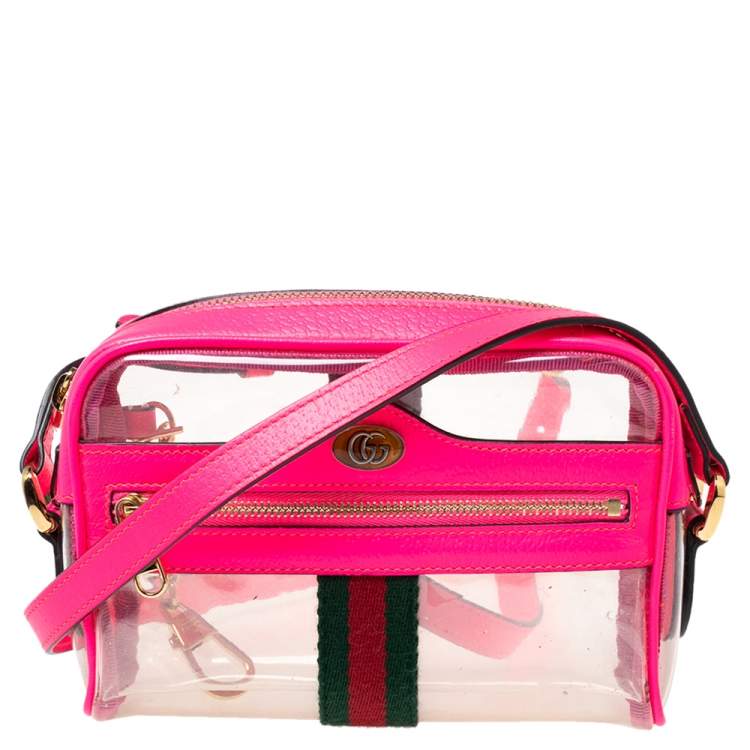 Gucci Pink PVC and Leather Mini Ophidia Transparent Shoulder Bag Gucci |  The Luxury Closet