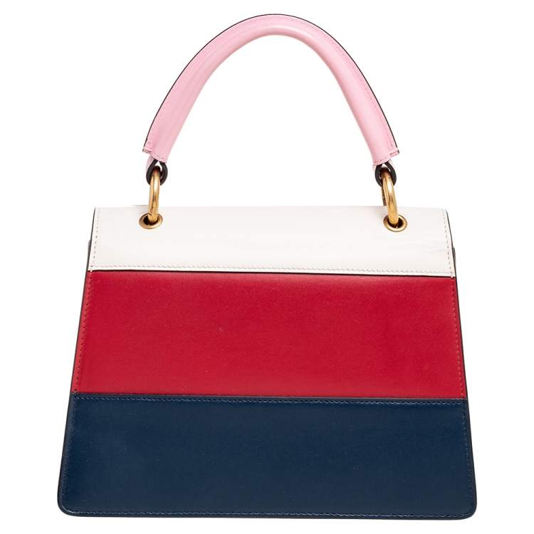 Pre Owned Gucci Multicolor Leather Small Queen Margaret Top Handle Bag