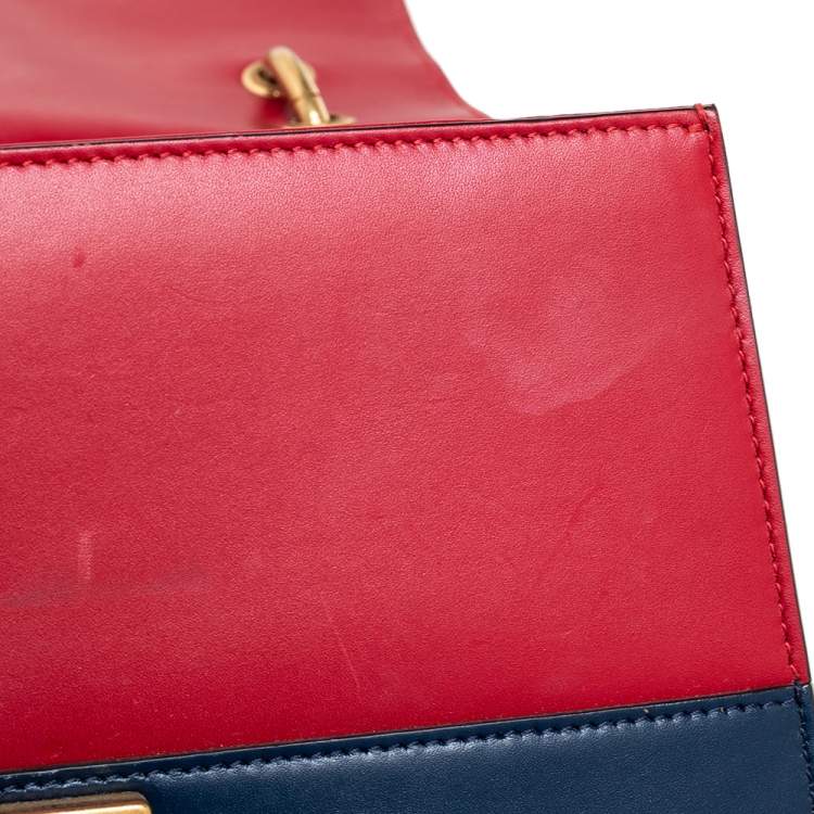 Pre Owned Gucci Multicolor Leather Small Queen Margaret Top Handle Bag
