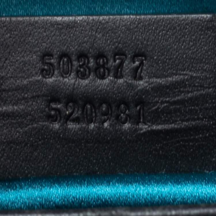 Pre Owned Gucci Black Suede and Leather Ophidia Dragon Shoulder Bag