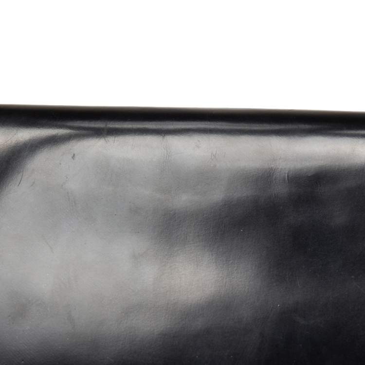 Pre Owned Gucci Black Leather Large Dialux Queen Tote