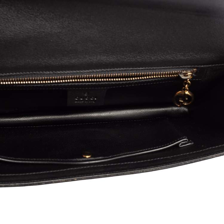 Pre Owned Gucci Multicolor Iridescent Crackled Leather 58 Clutch