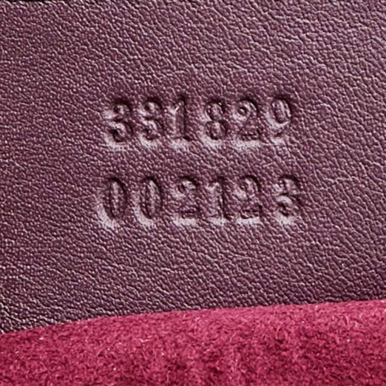 Pre Owned Gucci Mauve Leather Lady Lock Bamboo Large Top Handle Bag