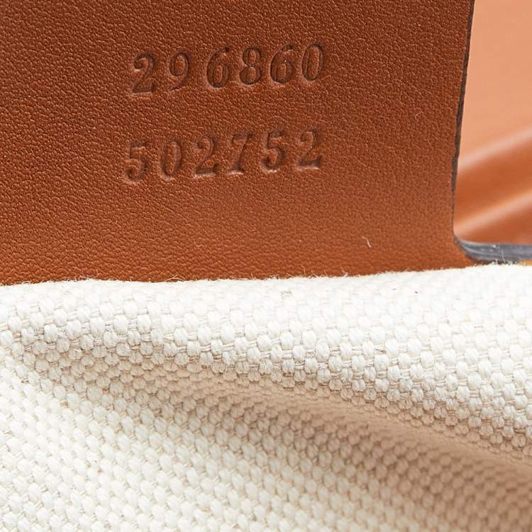 Pre Owned Gucci Brown Leather Medium Bold Bamboo Top Handle Bag