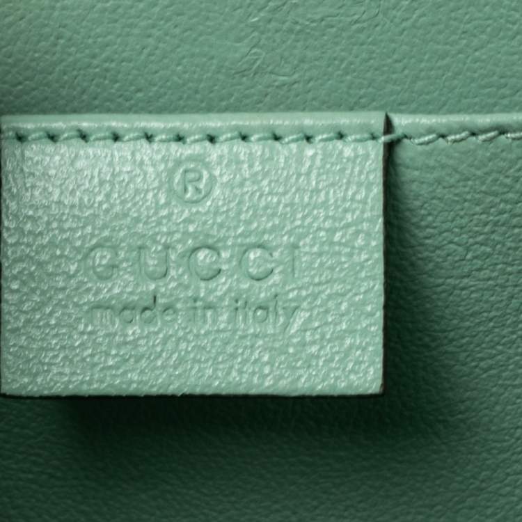 Pre Owned Gucci Mint Green Plexiglas Mini Sylvie 1969 Top Handle Bag