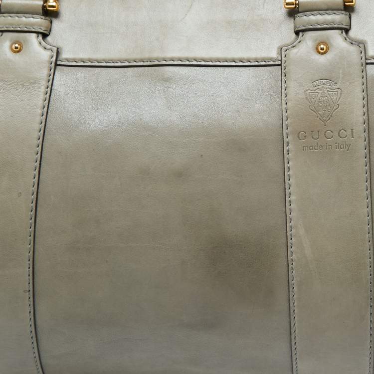 مملوكة مسبقًا Gucci Moss Green Leather Smilla Tote