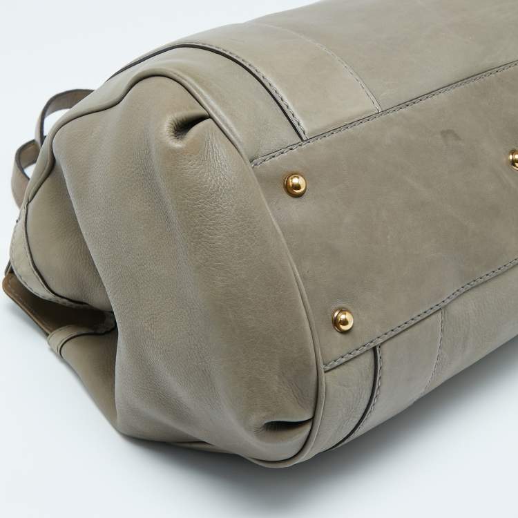 مملوكة مسبقًا Gucci Moss Green Leather Smilla Tote