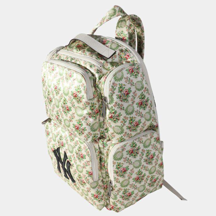 daytime system atom Gucci Creme Multicolor Satin Floral Print NY Yankees Patch Backpack Gucci |  TLC