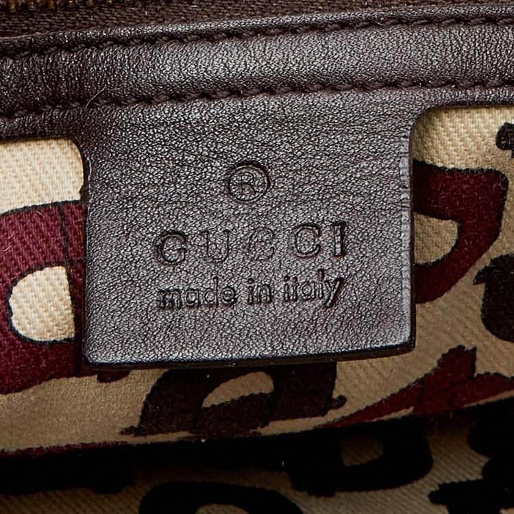 Pre Owned Gucci Dark Brown Guccissima Leather Medium Babouska Indy Hobo