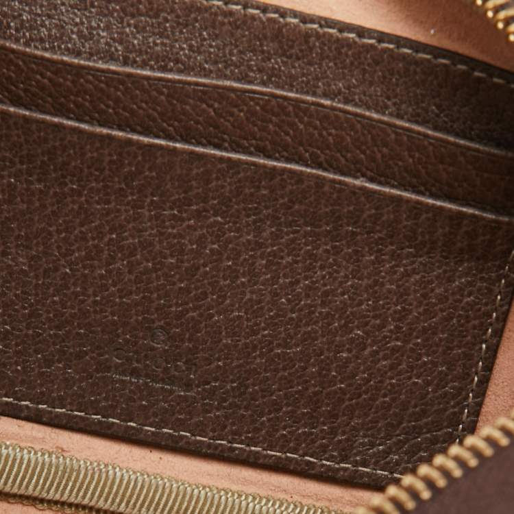 Pre Owned Gucci Beige/Ebony GG Supreme Coated Canvas and Leather Ophidia Belt Bag