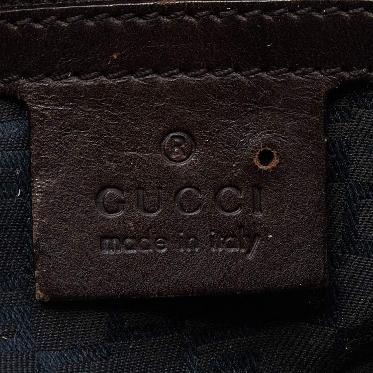 Pre Owned Gucci Beige/Brown Canvas And Leather Flap Shoulder Bag