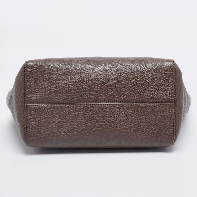 مملوكة مسبقًا Gucci Brown Leather Swing Tote