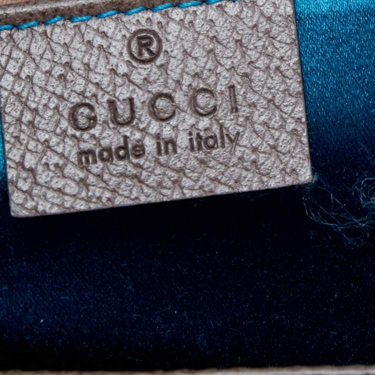 Pre Owned Gucci Beige/Ebony GG Supreme Canvas and Leather Small Ophidia Shoulder Bag