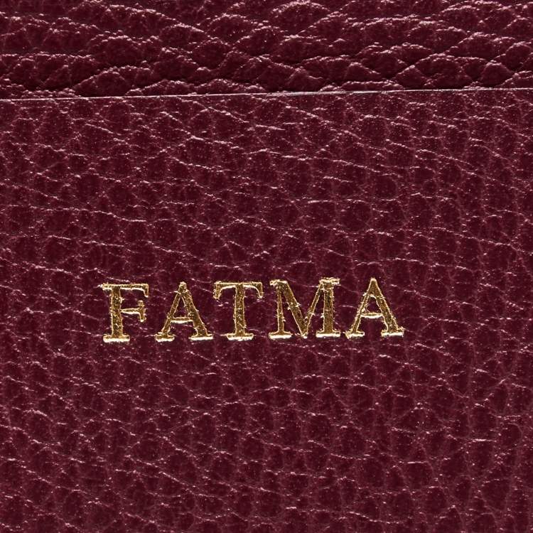 Pre Owned Gucci Burgundy Leather Card Holder