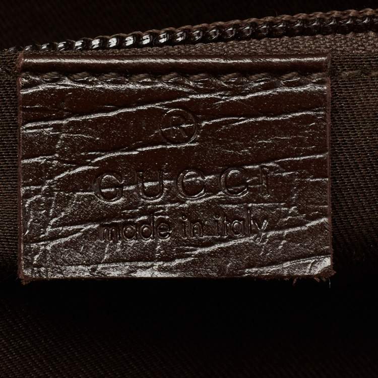 Pre Owned Gucci Brown/Beige GG Supreme Canvas and Leather Web Business Briefcase
