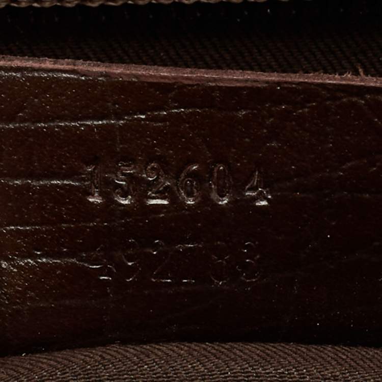 Pre Owned Gucci Brown/Beige GG Supreme Canvas and Leather Web Business Briefcase