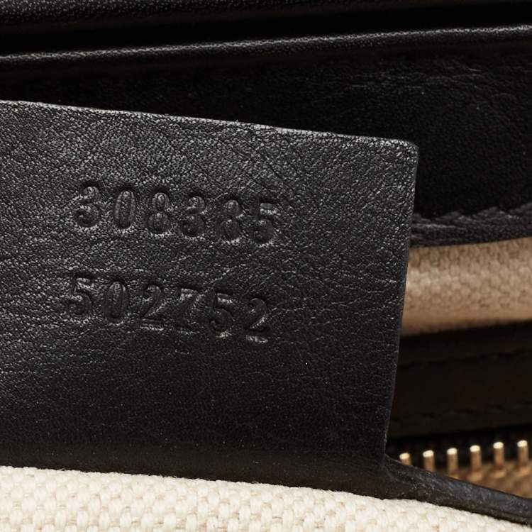 Pre Owned Gucci Black Leather Bold Bamboo Top Handle Bag