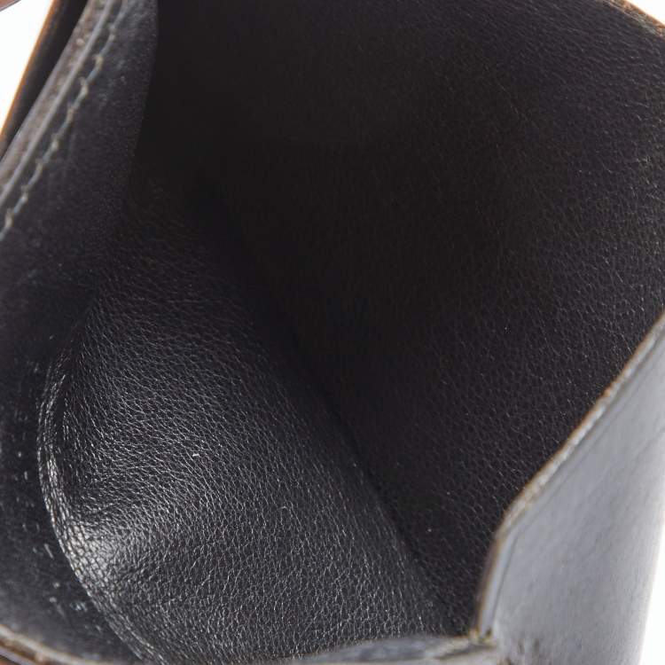 Pre Owned Gucci Black Leather Card Holder