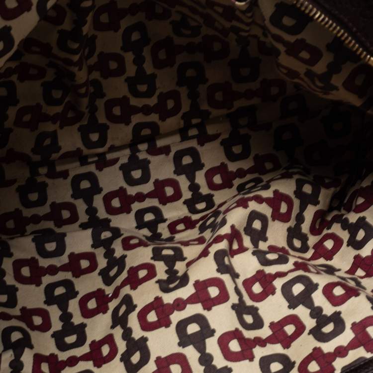 Pre Owned Gucci Dark Brown Guccissima Leather Large Signoria Tote