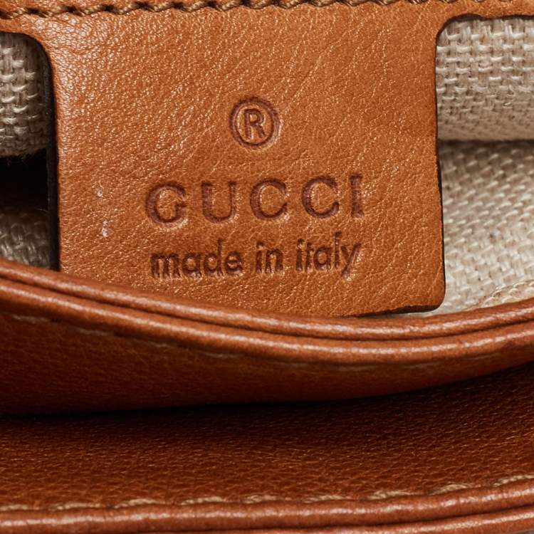 مملوكة مسبقًا Gucci Brown/Beige GG Canvas and Leather Medium Marrakech Shoulder Bag