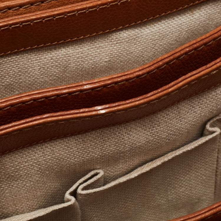مملوكة مسبقًا Gucci Brown/Beige GG Canvas and Leather Medium Marrakech Shoulder Bag