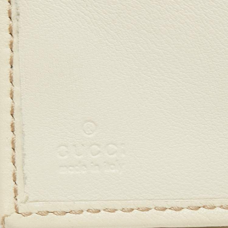 Pre Owned Gucci Beige/Brown GG Canvas and Leather Interlocking G French Wallet
