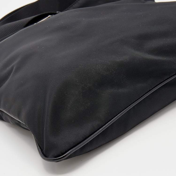 Pre Owned Prada Black Tessuto Nylon Messenger Bag