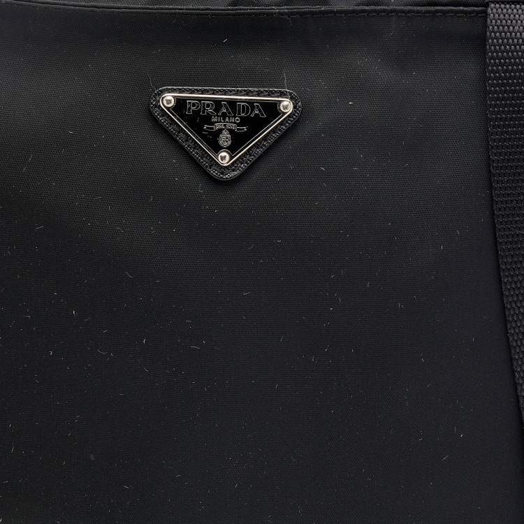 Pre Owned Prada Black Tessuto Nylon Messenger Bag