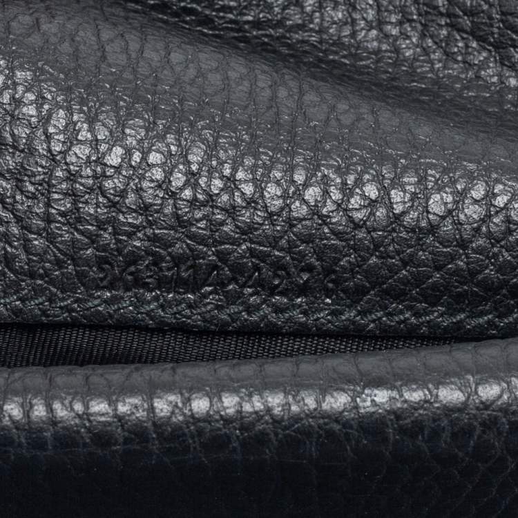 Pre Owned Gucci Fuchsia/Black Crystal GG Canvas and Leather Trifold Wallet