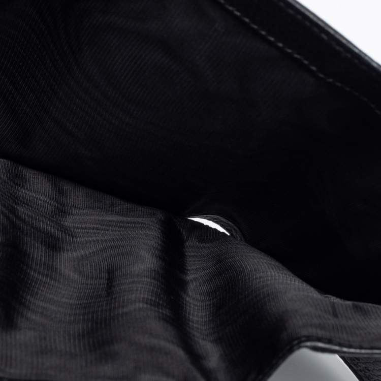 Pre Owned Gucci Fuchsia/Black Crystal GG Canvas and Leather Trifold Wallet