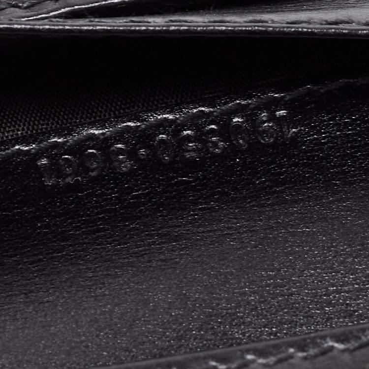 مملوكة مسبقًا Gucci Black Patent Leather Hysteria Continental Wallet