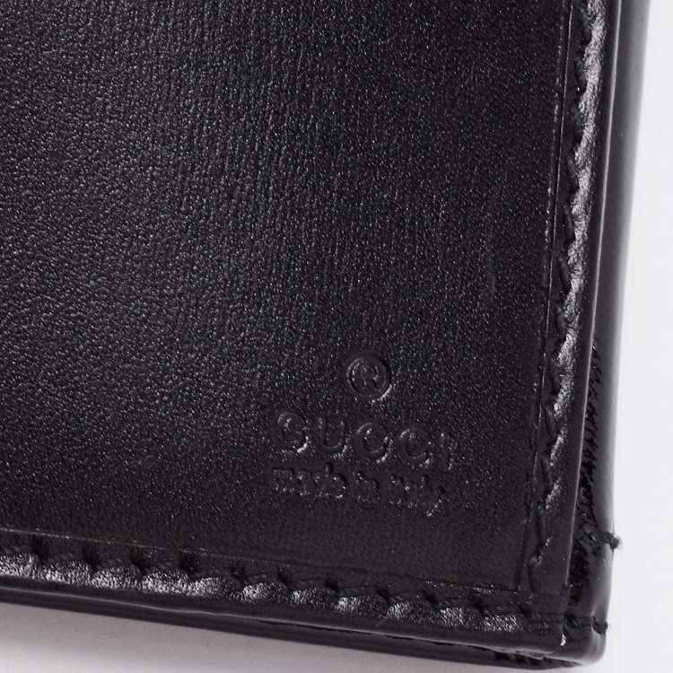 مملوكة مسبقًا Gucci Black Patent Leather Hysteria Continental Wallet