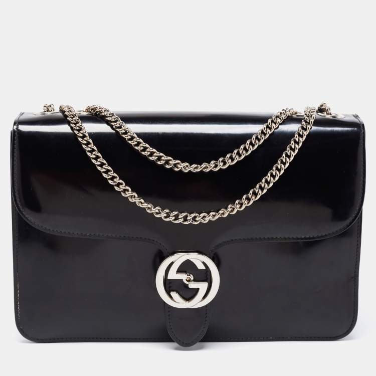 Gucci Black Leather GG Interlocking Shoulder Bag Gucci | TLC