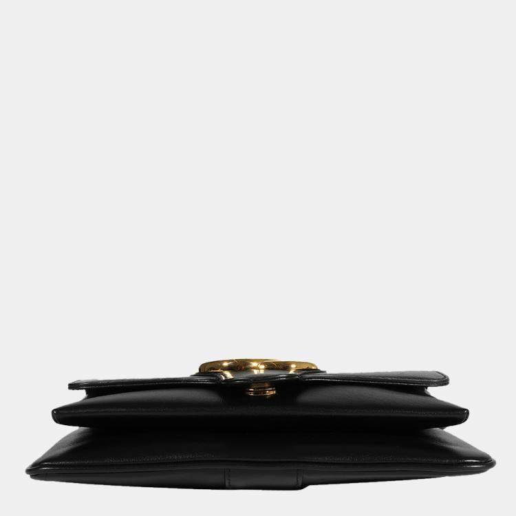 مملوكة مسبقًا Gucci Black Smooth Calfskin Leather Small Arli Bag 