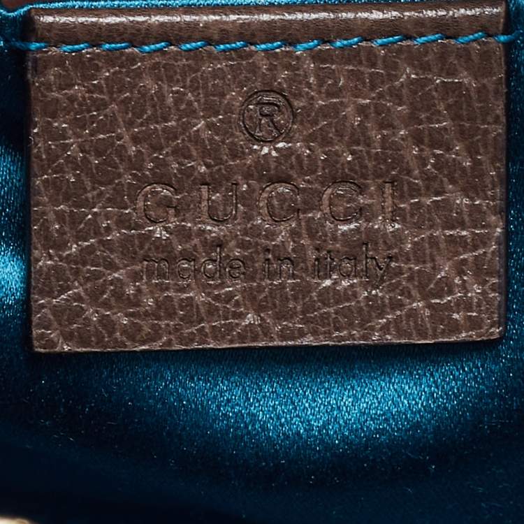 Pre Owned Gucci Beige/Brown GG Supreme Canvas And Leather Ophidia Shoulder Bag