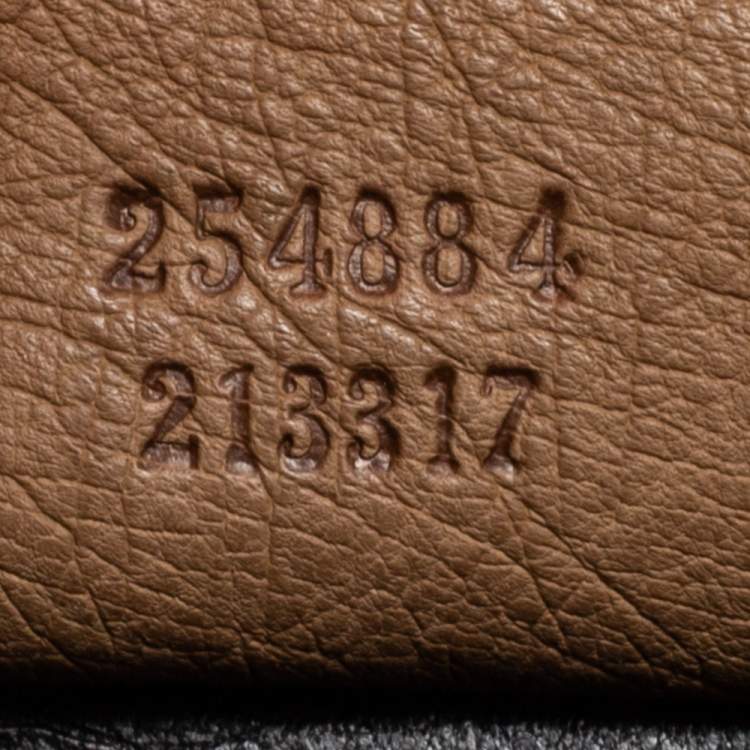 Pre Owned Gucci Tan Ostrich Medium Tassel New Bamboo Top Handle Bag