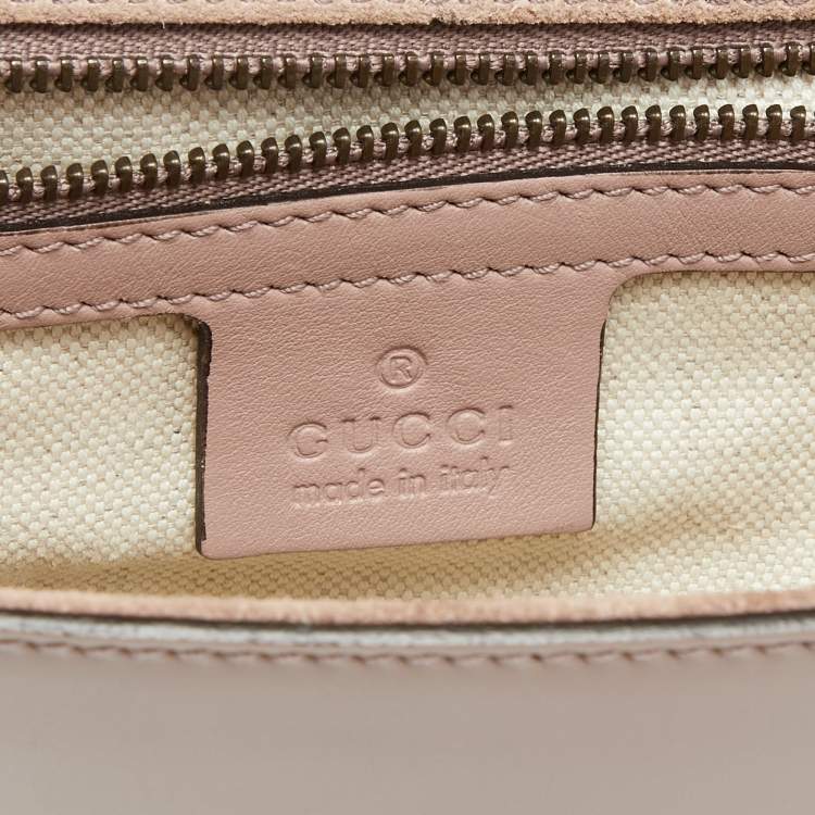 Pre Owned Gucci Beige Patent Leather Bright Bit Clutch