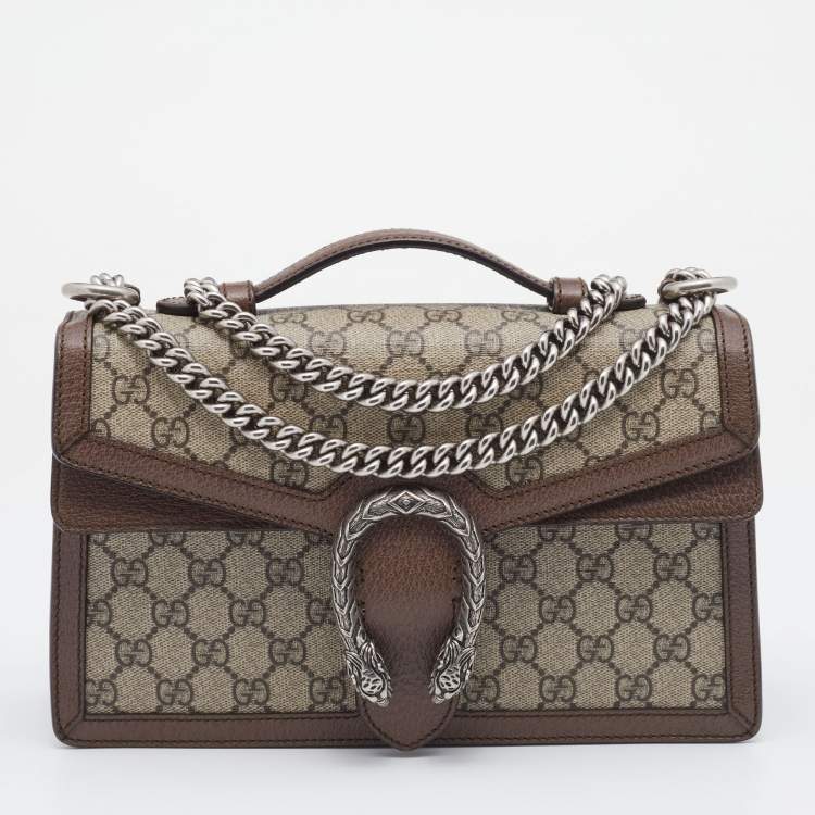 مملوكة مسبقًا Gucci Beige GG Coated Canvas and Leather Dionysus Top Handle Bag