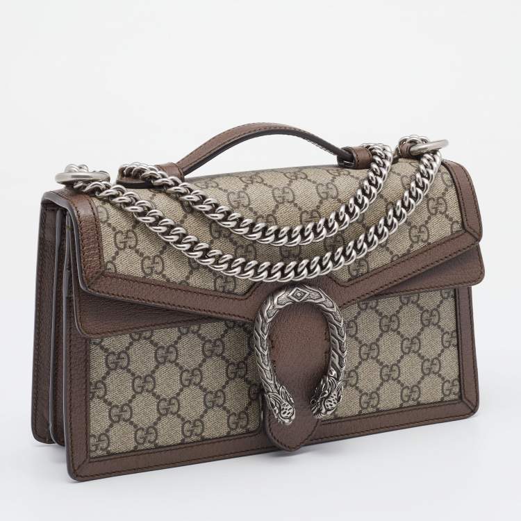 مملوكة مسبقًا Gucci Beige GG Coated Canvas and Leather Dionysus Top Handle Bag