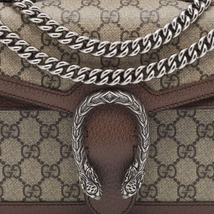 مملوكة مسبقًا Gucci Beige GG Coated Canvas and Leather Dionysus Top Handle Bag