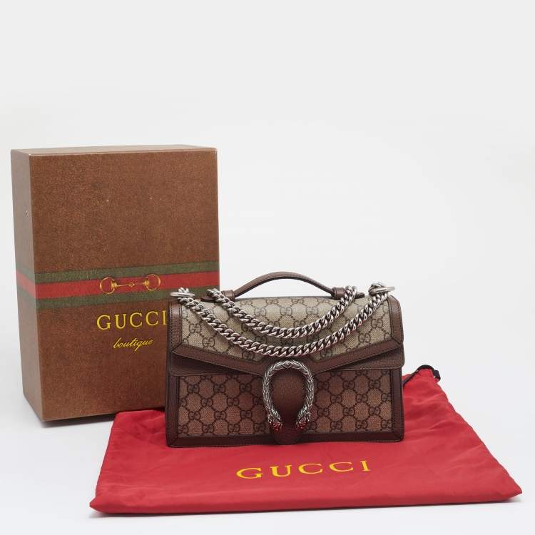 مملوكة مسبقًا Gucci Beige GG Coated Canvas and Leather Dionysus Top Handle Bag