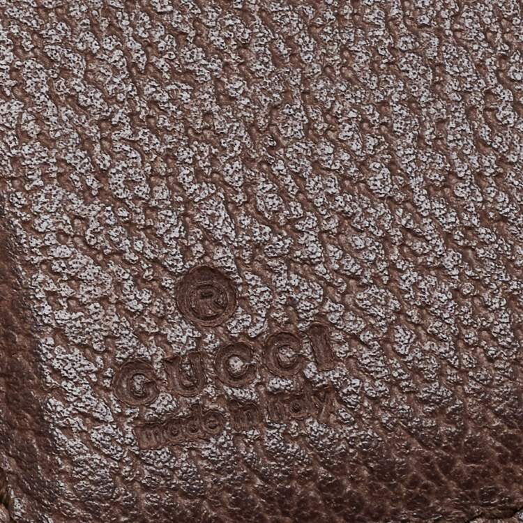 Pre Owned Gucci Brown/Beige GG Supreme Canvas and Leather Ophidia French Wallet