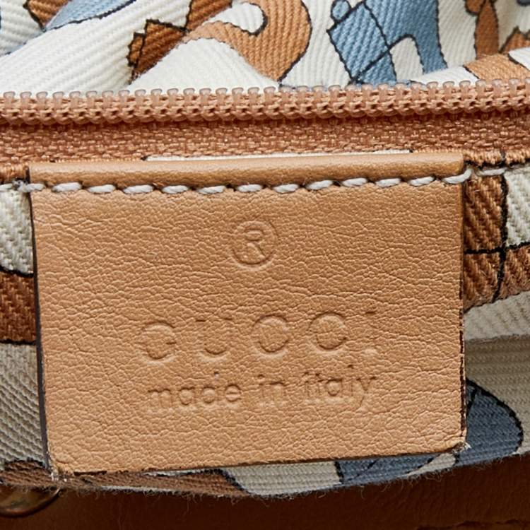 Pre Owned Gucci Beige Guccissima Leather Medium Sukey Tote 
