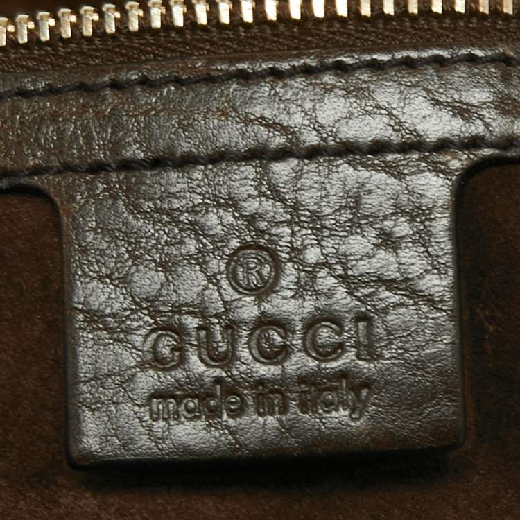 Pre Owned Gucci Brown Python and Leather Large Babouska Indy Hobo